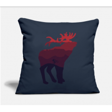 Mountain Bike Deer Cycling Bicycle Mtb Lover Gift Navy Pillow